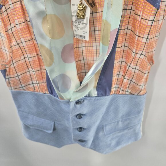 Superluckycat × Metropark Multipatterned Upcycled Patchwork Vest Size Medium - Picture 5 of 16